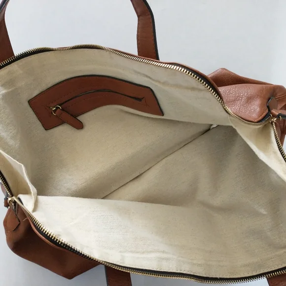 ZARA Brown Faux Leather Bag - Picture 2 of 6